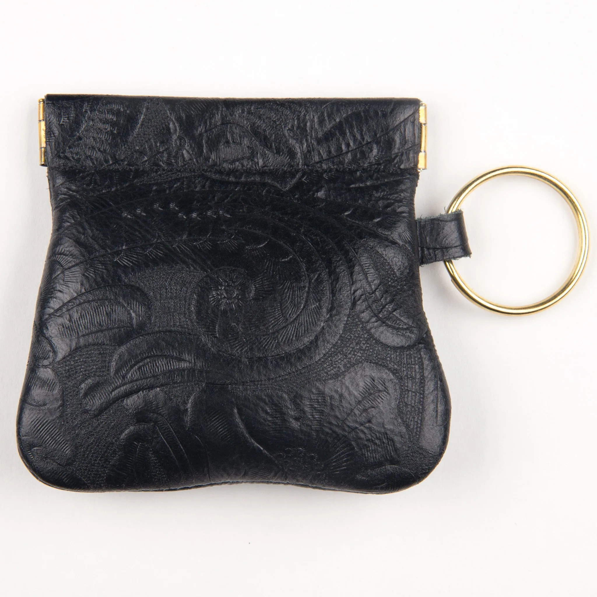 SC03-BF - Squeeze Coin Purse- Black Floral