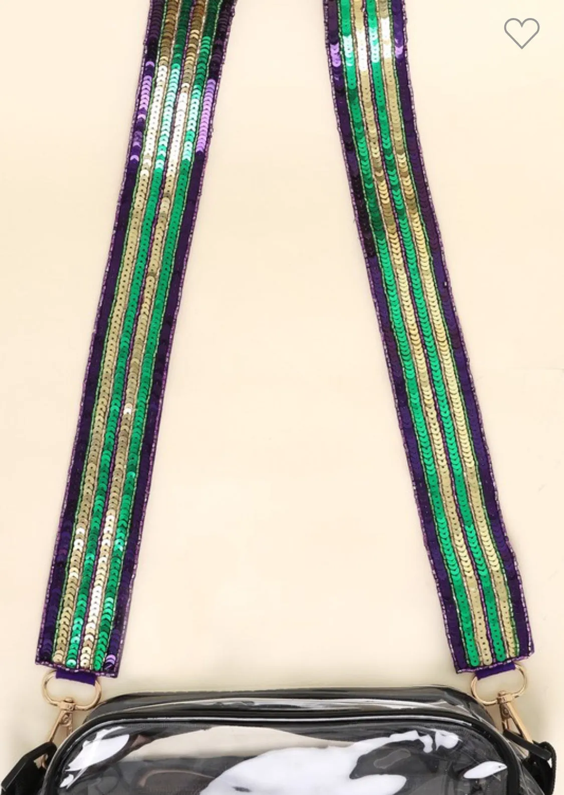 Sequin Striped Purse Strap