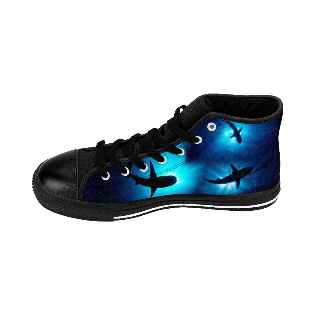 Shark Sunburst Men's High-top Sneakers