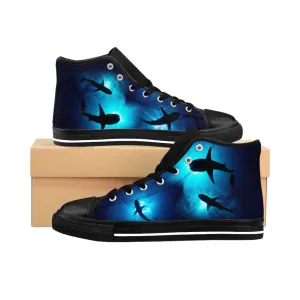 Shark Sunburst Men's High-top Sneakers