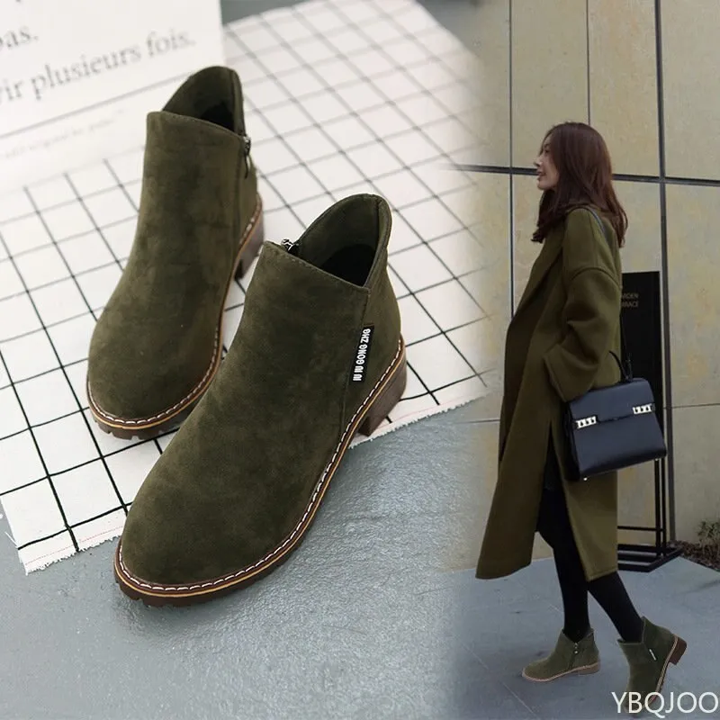 Shoes Women Fashion Thick Sole Ankle Boots