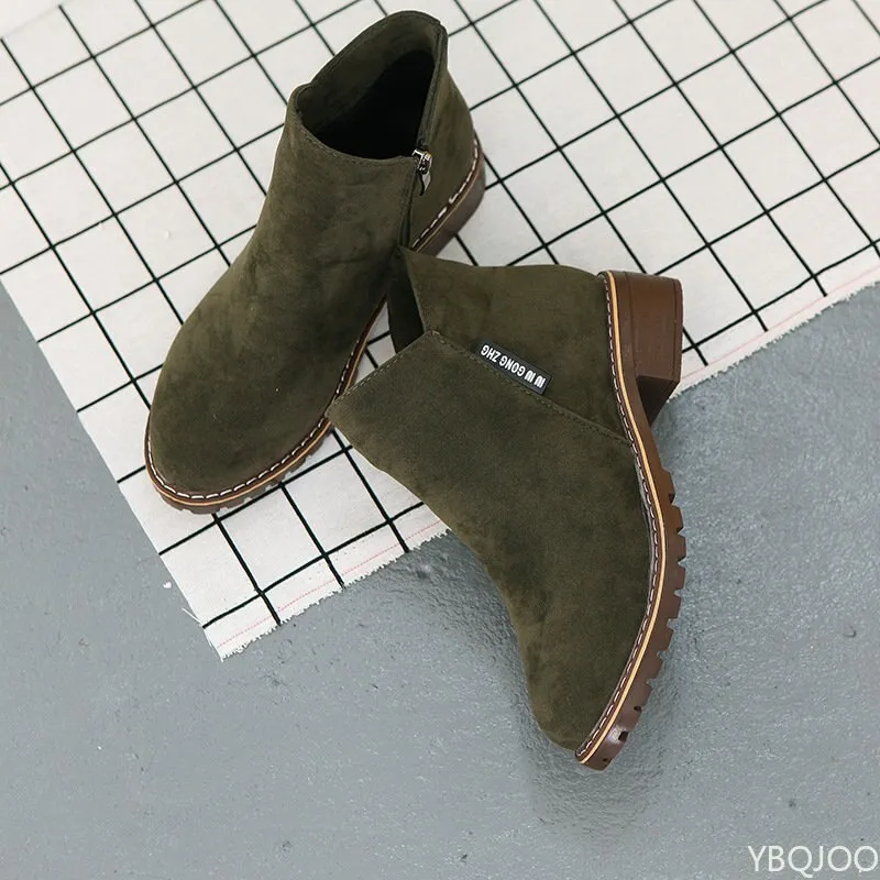 Shoes Women Fashion Thick Sole Ankle Boots