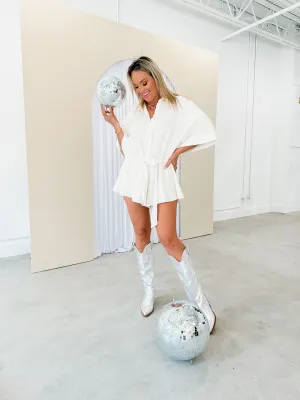 Silver Tall Boots