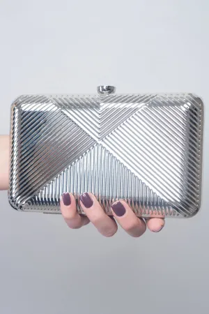 Silver Vintage Metal Clutch