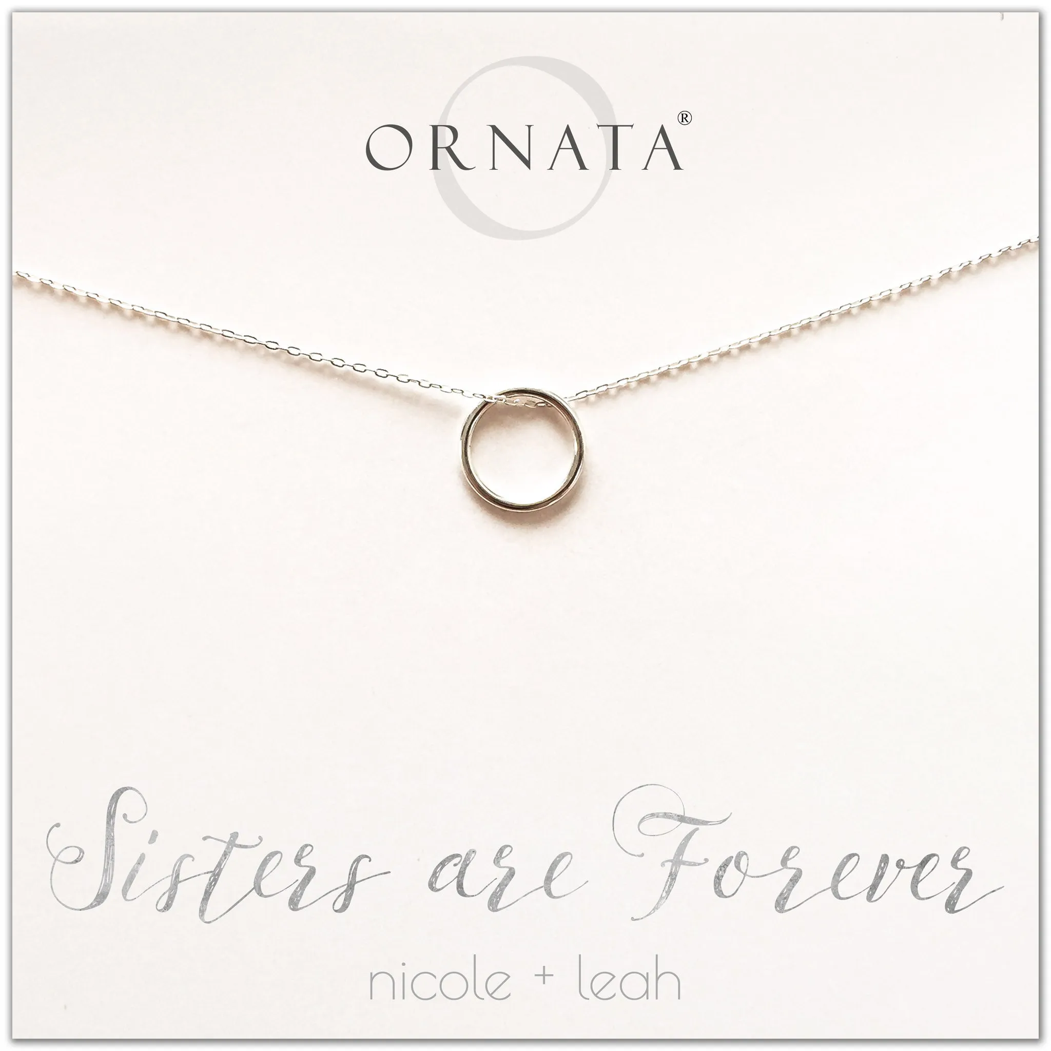 “Sisters are Forever” Sterling Silver Necklace | Small