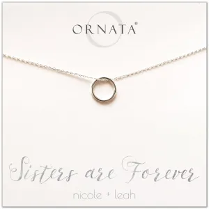 “Sisters are Forever” Sterling Silver Necklace | Small