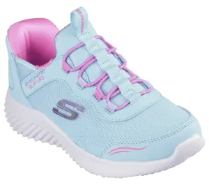 Skechers Toddler “Simple Cute” Slip In Sneakers in Turquoise: Size 5 to 10