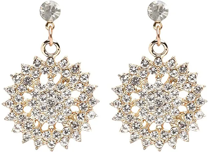 SL-075 Women's CZ Dangle Earrings x 36 pairs - NEW - SMALL LOT