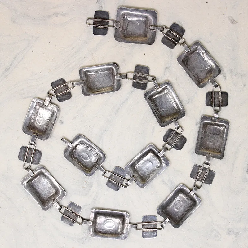 Slinky Coin Silver Belt with Rocker Stamps