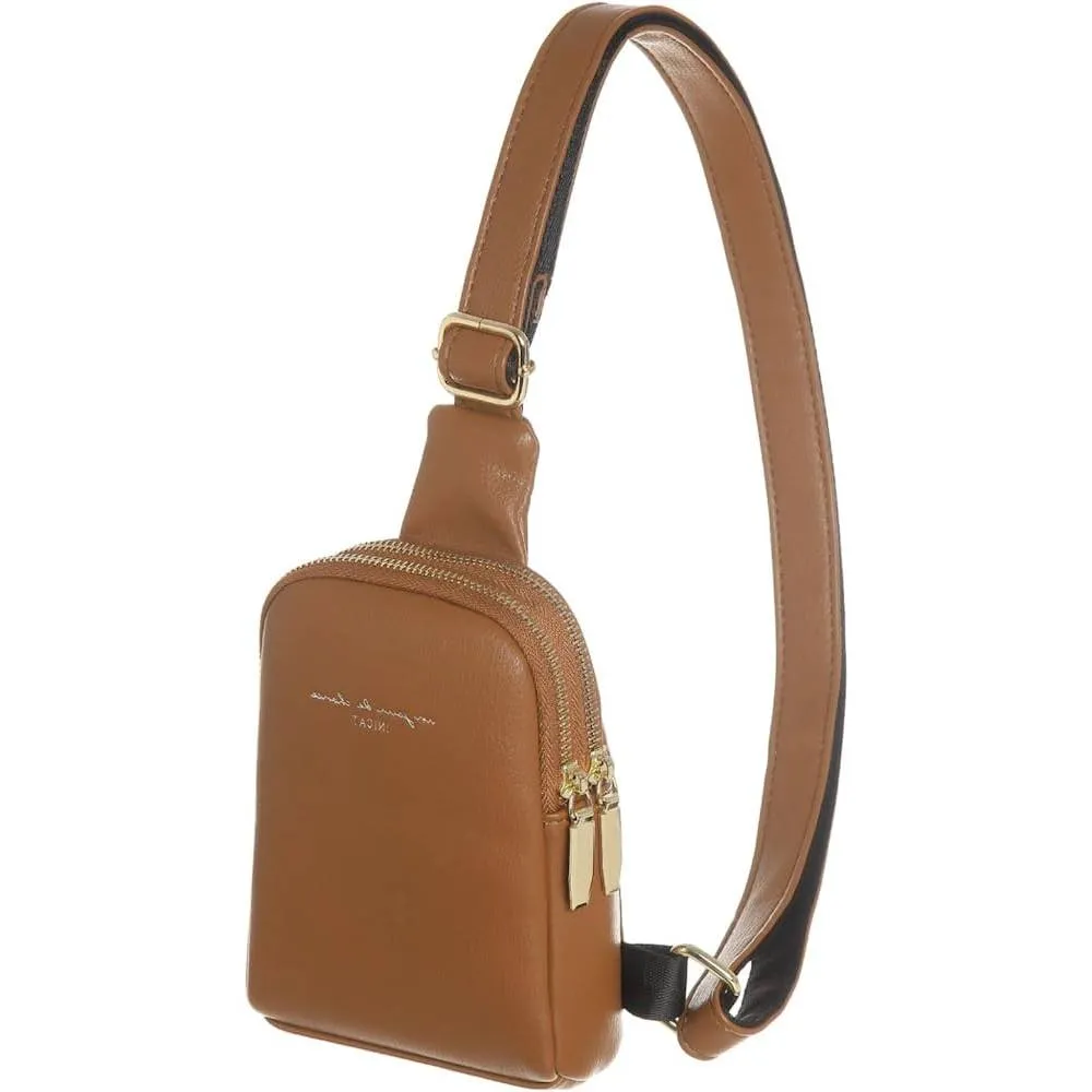 Small Crossbody Sling Bags for Women Vegan Leather Cell Phone Purse Fanny Packs for Women Men Teen Girls | Multiple Colors