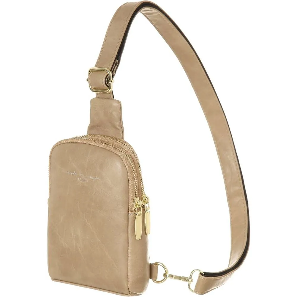 Small Crossbody Sling Bags for Women Vegan Leather Cell Phone Purse Fanny Packs for Women Men Teen Girls | Multiple Colors