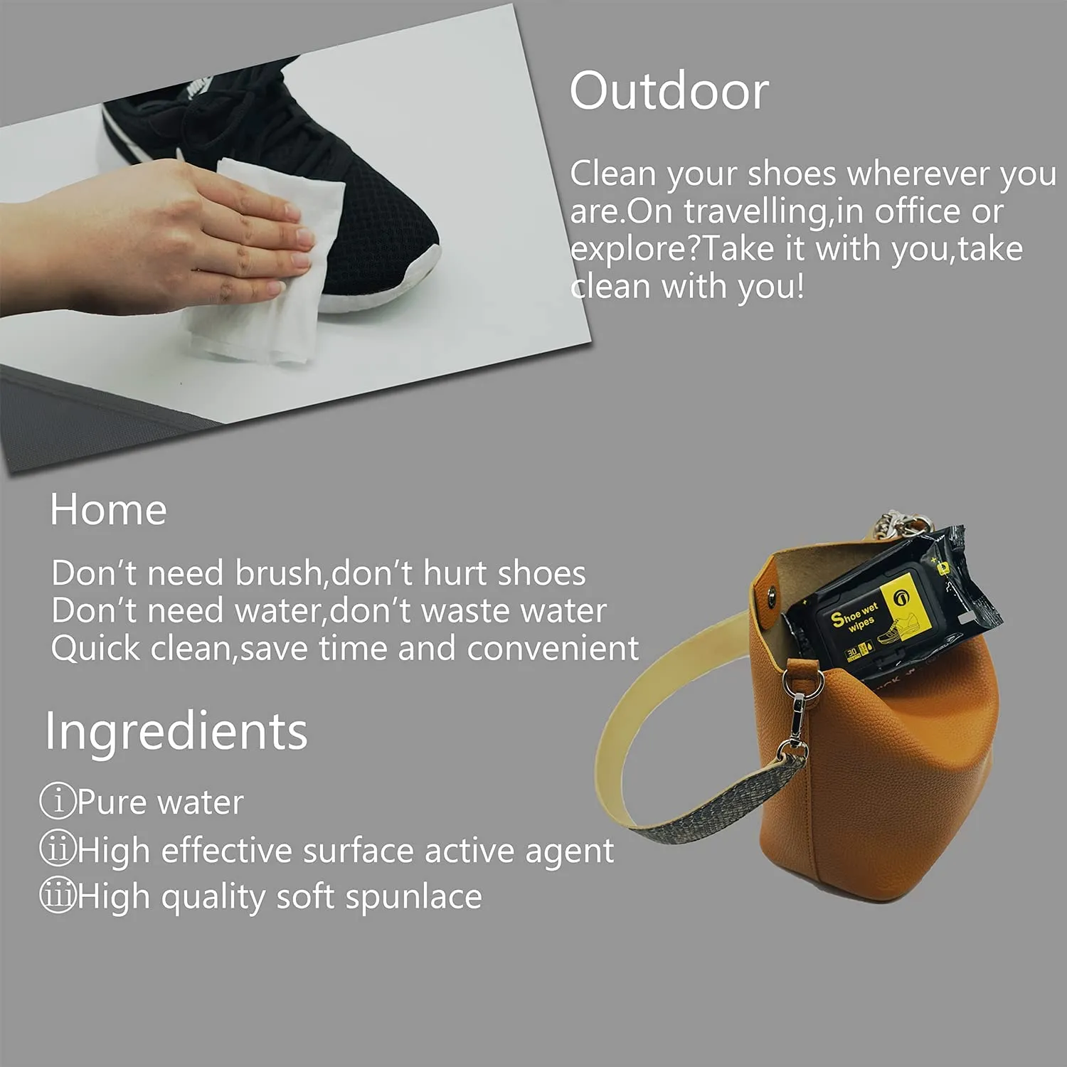 Sneaker Travel Wipes/Professional Cleaner by EZB