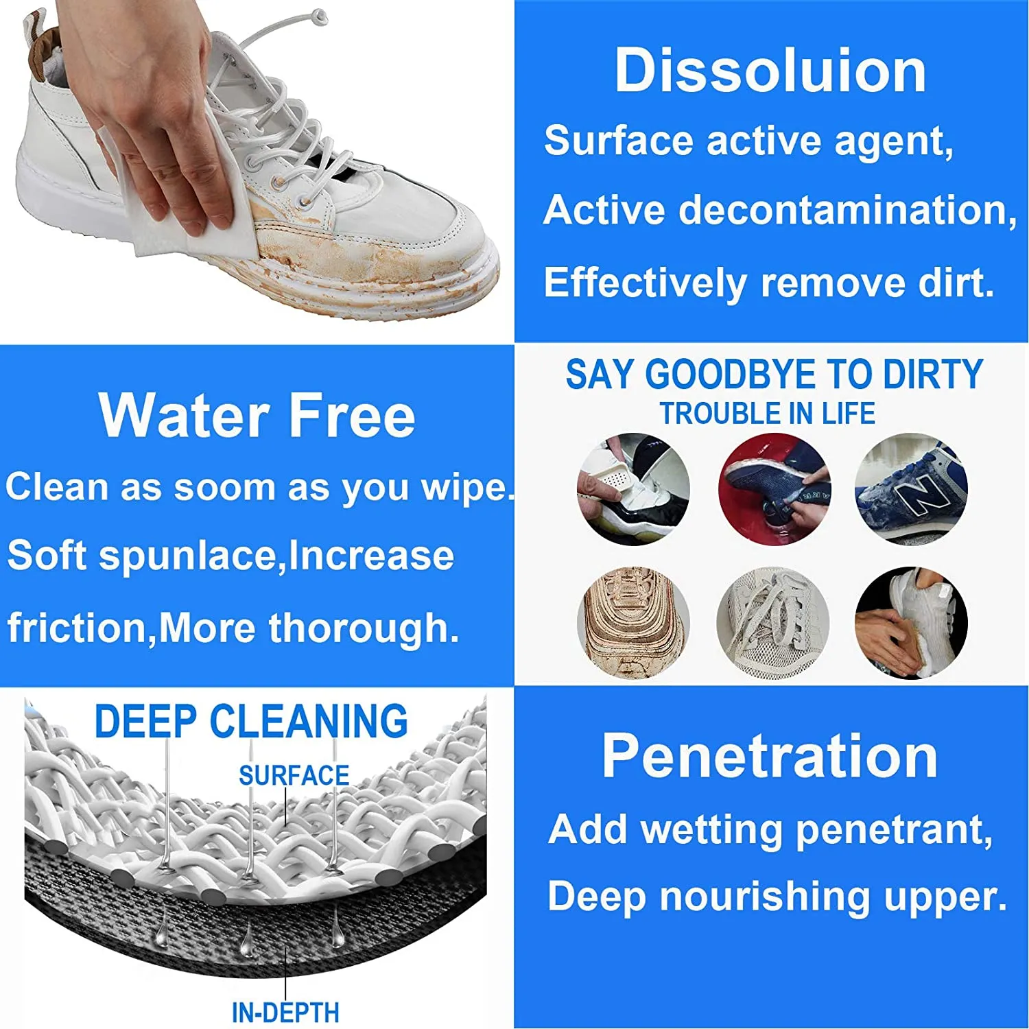 Sneaker Travel Wipes/Professional Cleaner by EZB