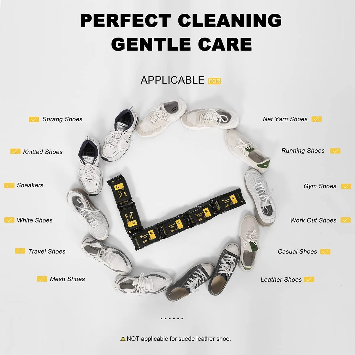 Sneaker Travel Wipes/Professional Cleaner by EZB