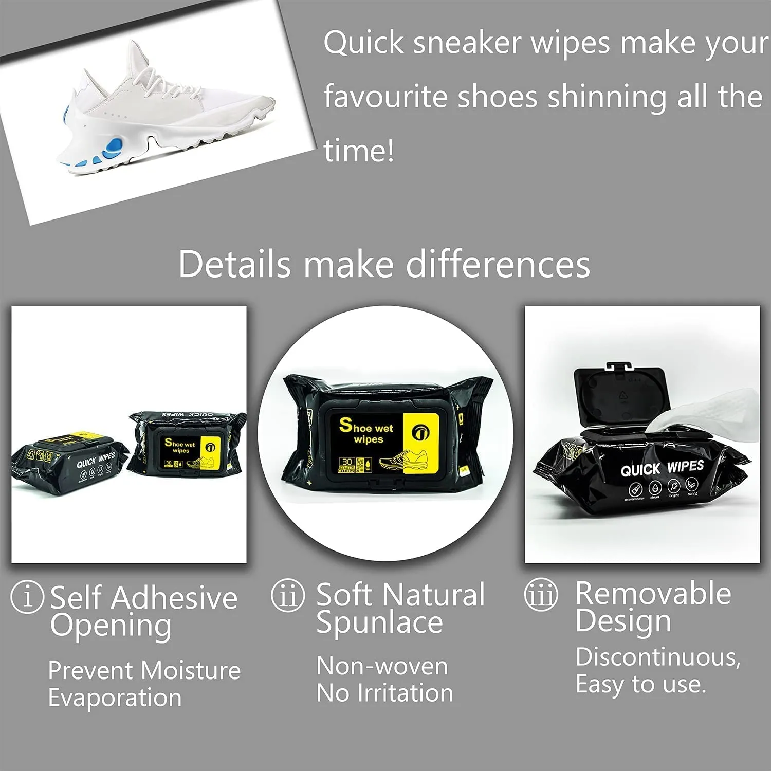 Sneaker Travel Wipes/Professional Cleaner by EZB