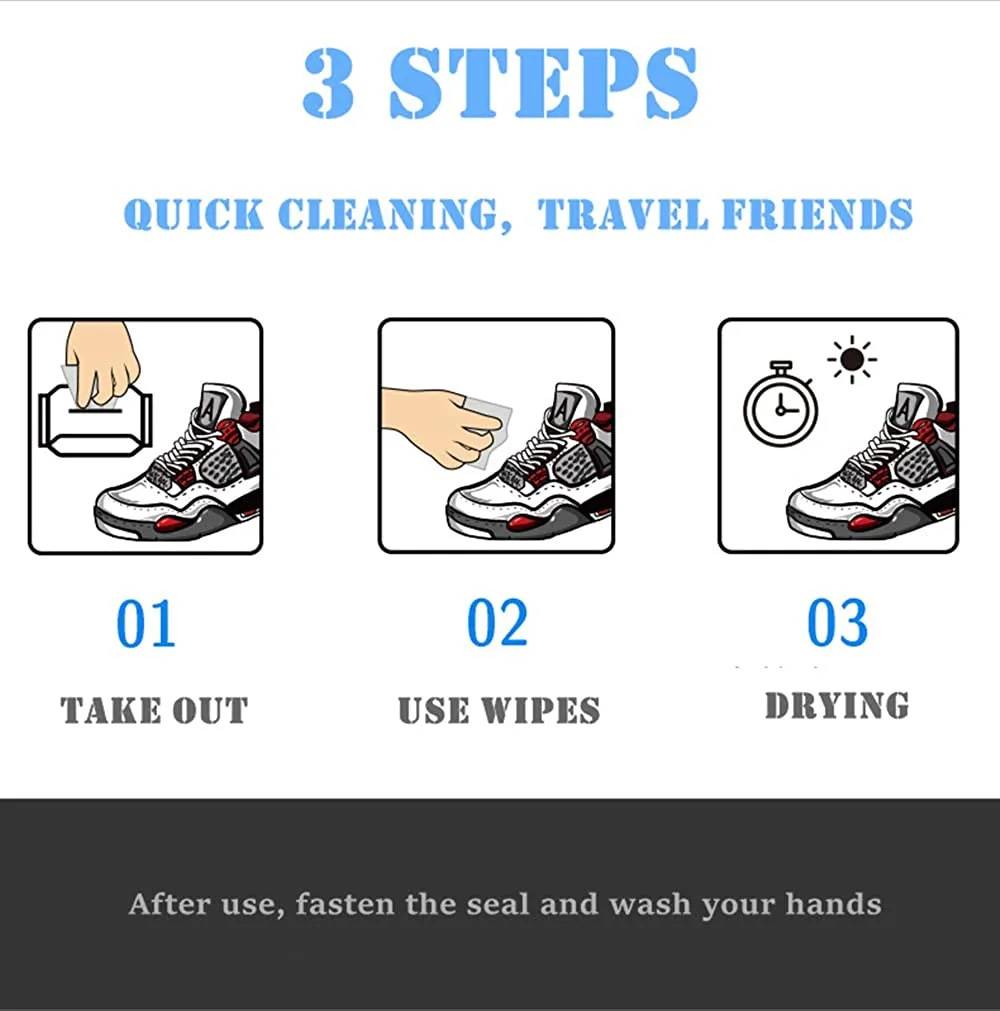 Sneaker Travel Wipes/Professional Cleaner by EZB