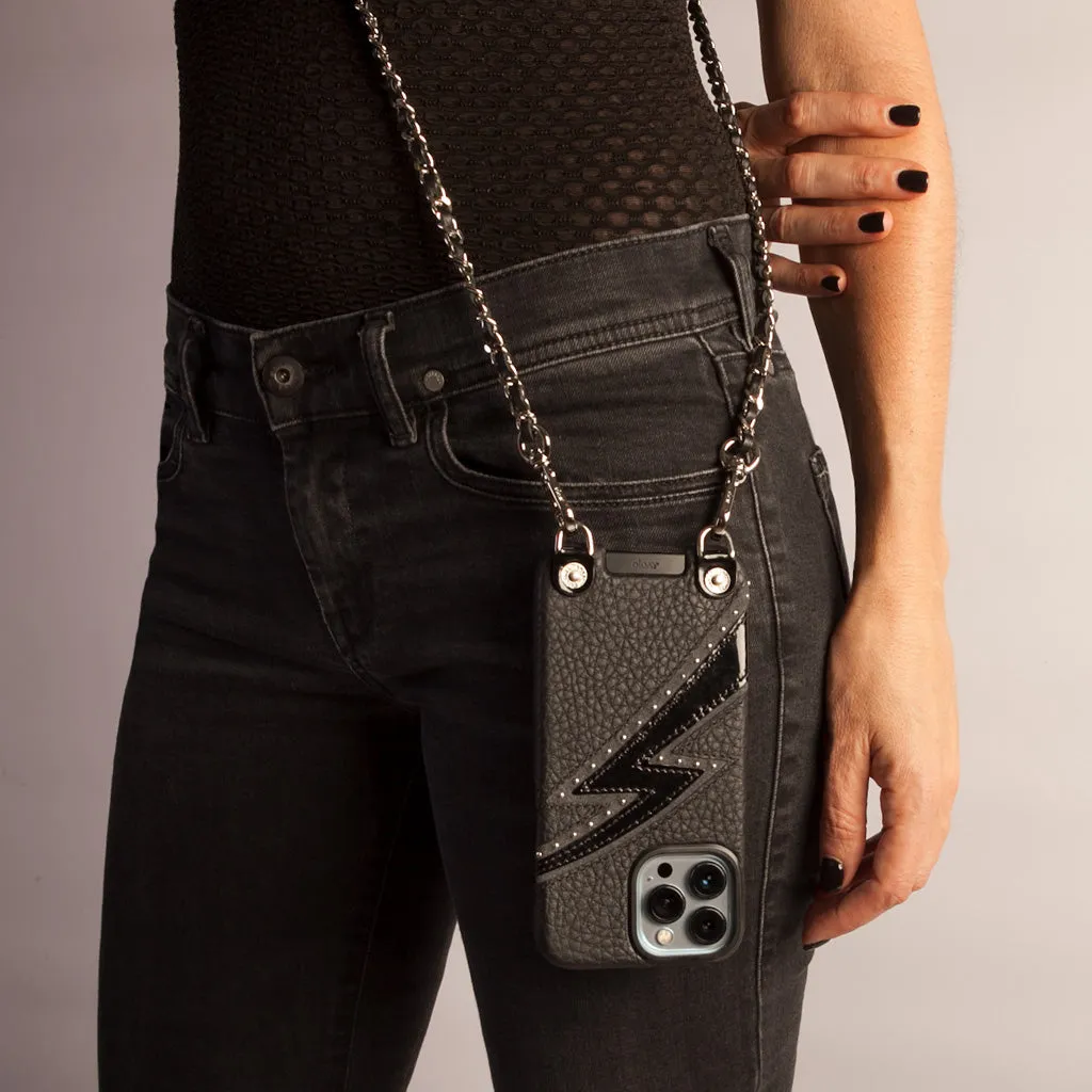 Spark Crossbody iPhone 13 Pro leather case without MagSafe