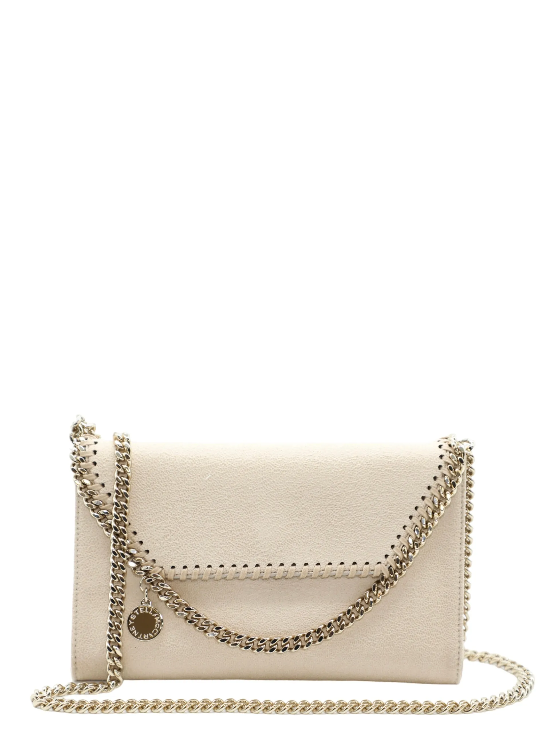 Stella McCartney Mini Crossbody Shaggy Deer w/Gold Chain in Beige