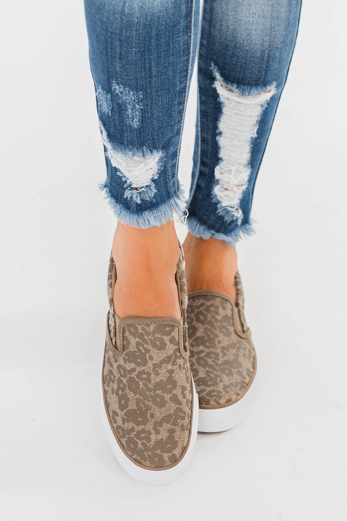 Sugar Flicker Shoes- Washed Leopard Canvas