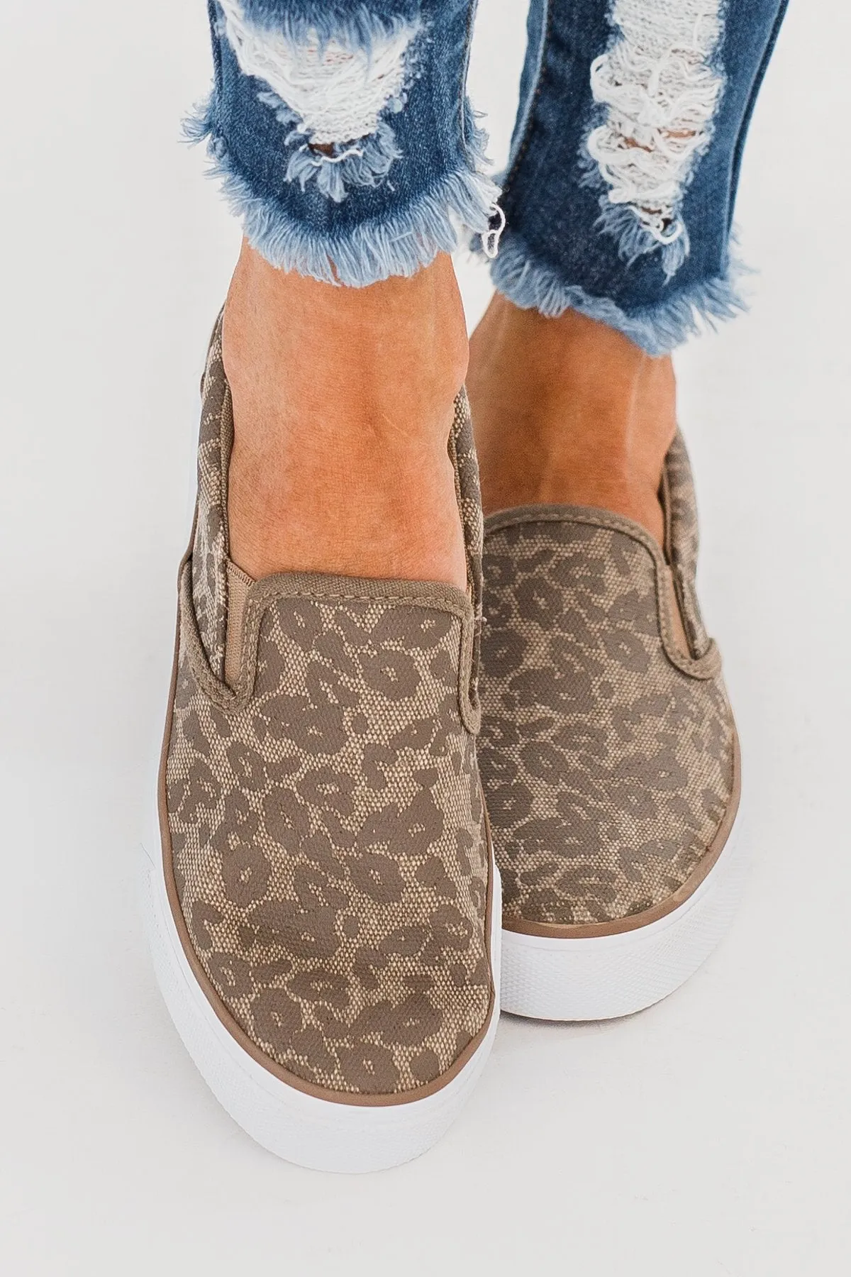 Sugar Flicker Shoes- Washed Leopard Canvas