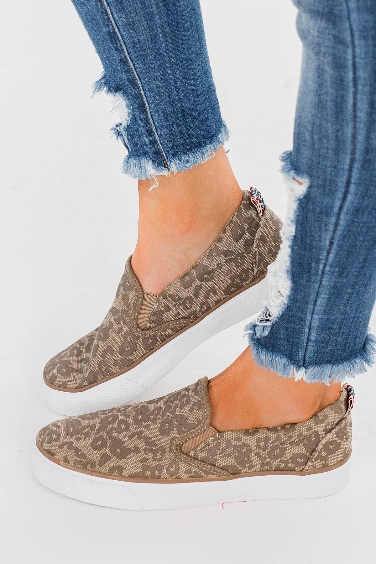 Sugar Flicker Shoes- Washed Leopard Canvas