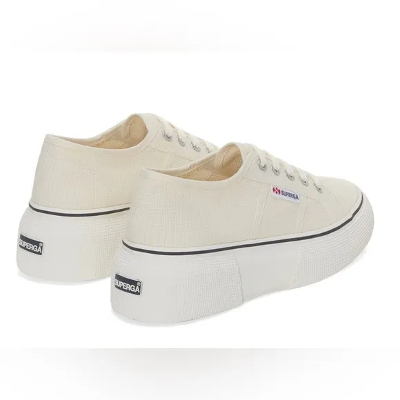 Superga 2287 bubble sneakers beige natural Avorio low tops fall cream lace up