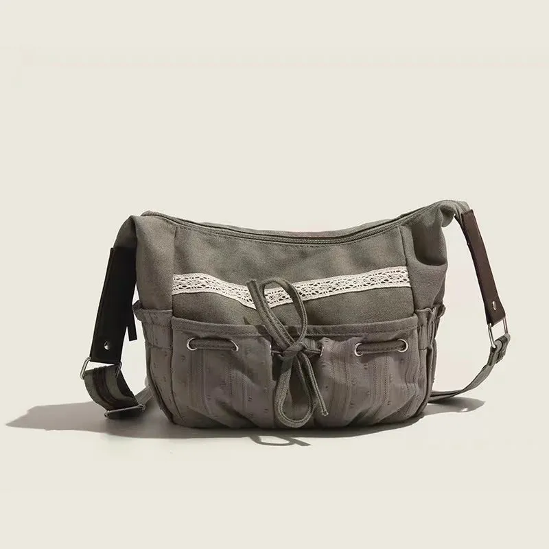 Sweet Cool Bow Vintage Drawstring Chic Crossbody Bags
