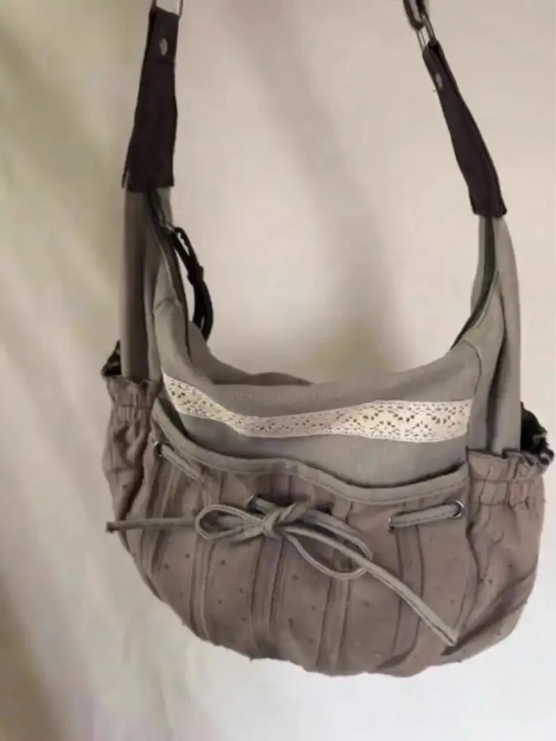 Sweet Cool Bow Vintage Drawstring Chic Crossbody Bags