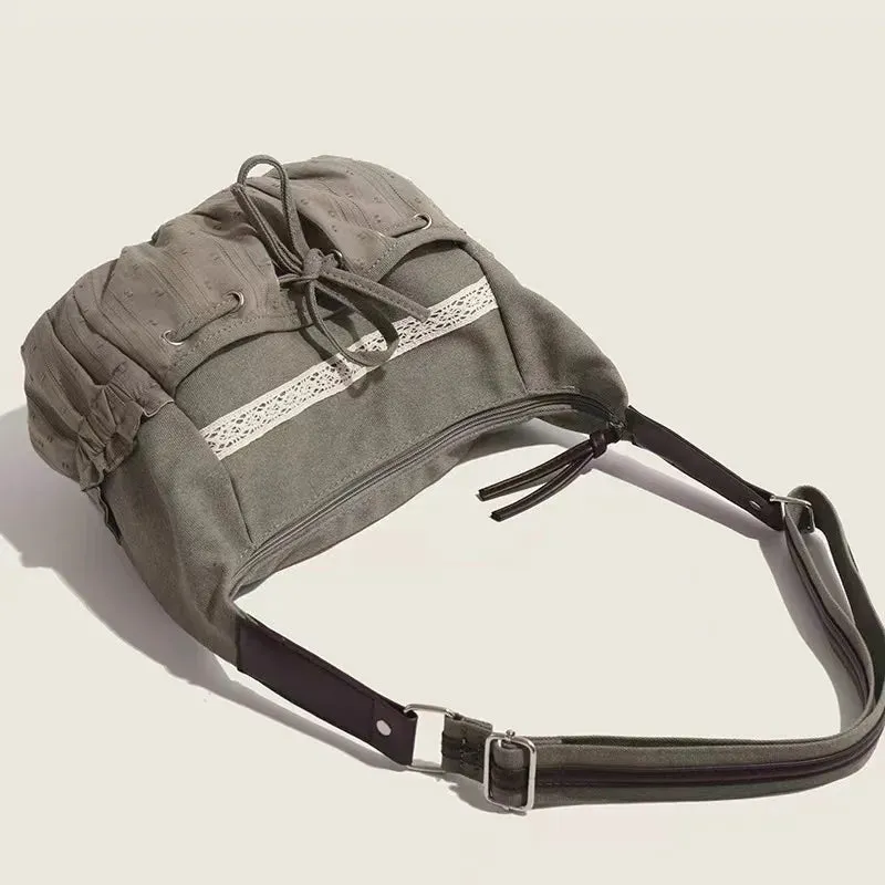 Sweet Cool Bow Vintage Drawstring Chic Crossbody Bags