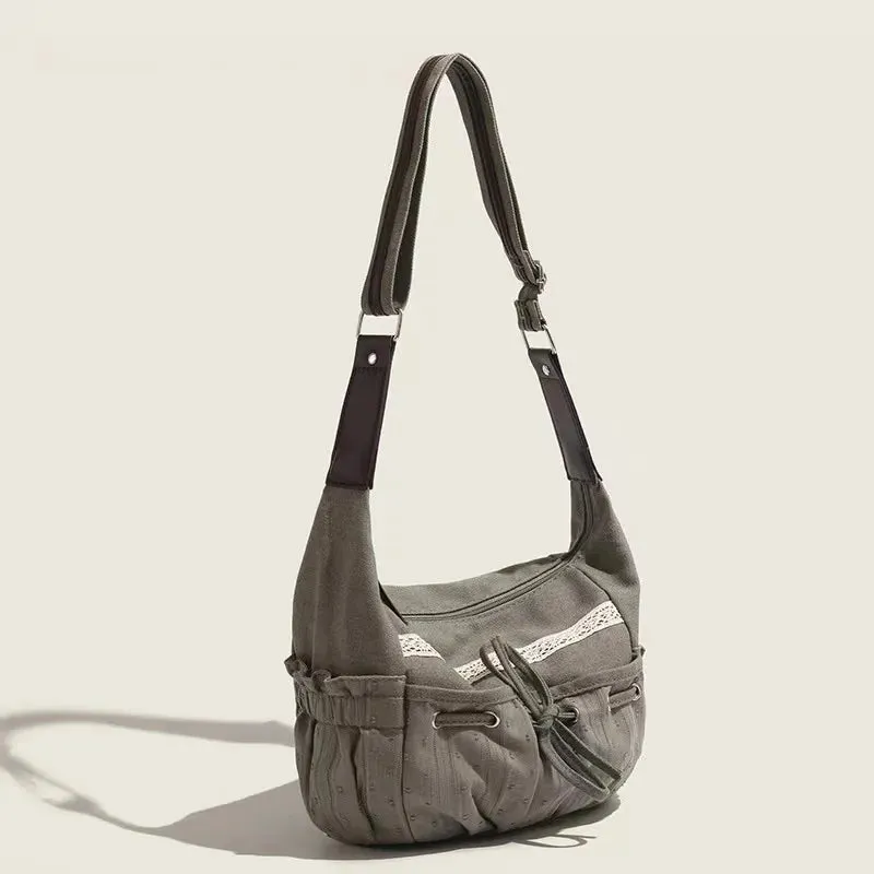 Sweet Cool Bow Vintage Drawstring Chic Crossbody Bags