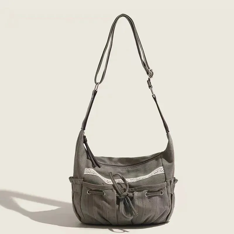 Sweet Cool Bow Vintage Drawstring Chic Crossbody Bags