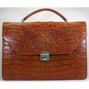 Tan Crocodile Leather Briefcases