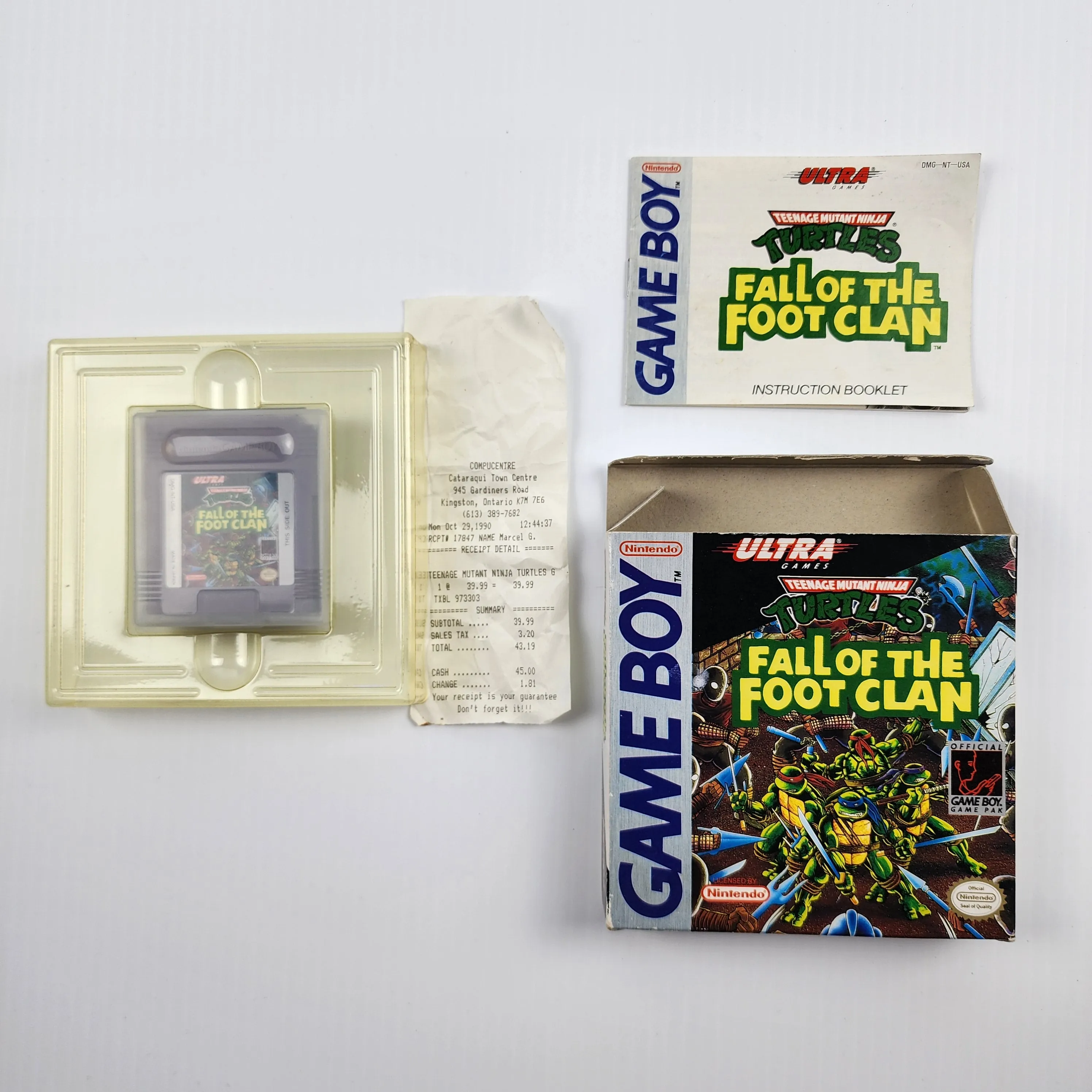 Teenage Mutant Ninja Turtles - Fall of the Foot Clan - Gameboy Game - CIB - Excellent Condition!