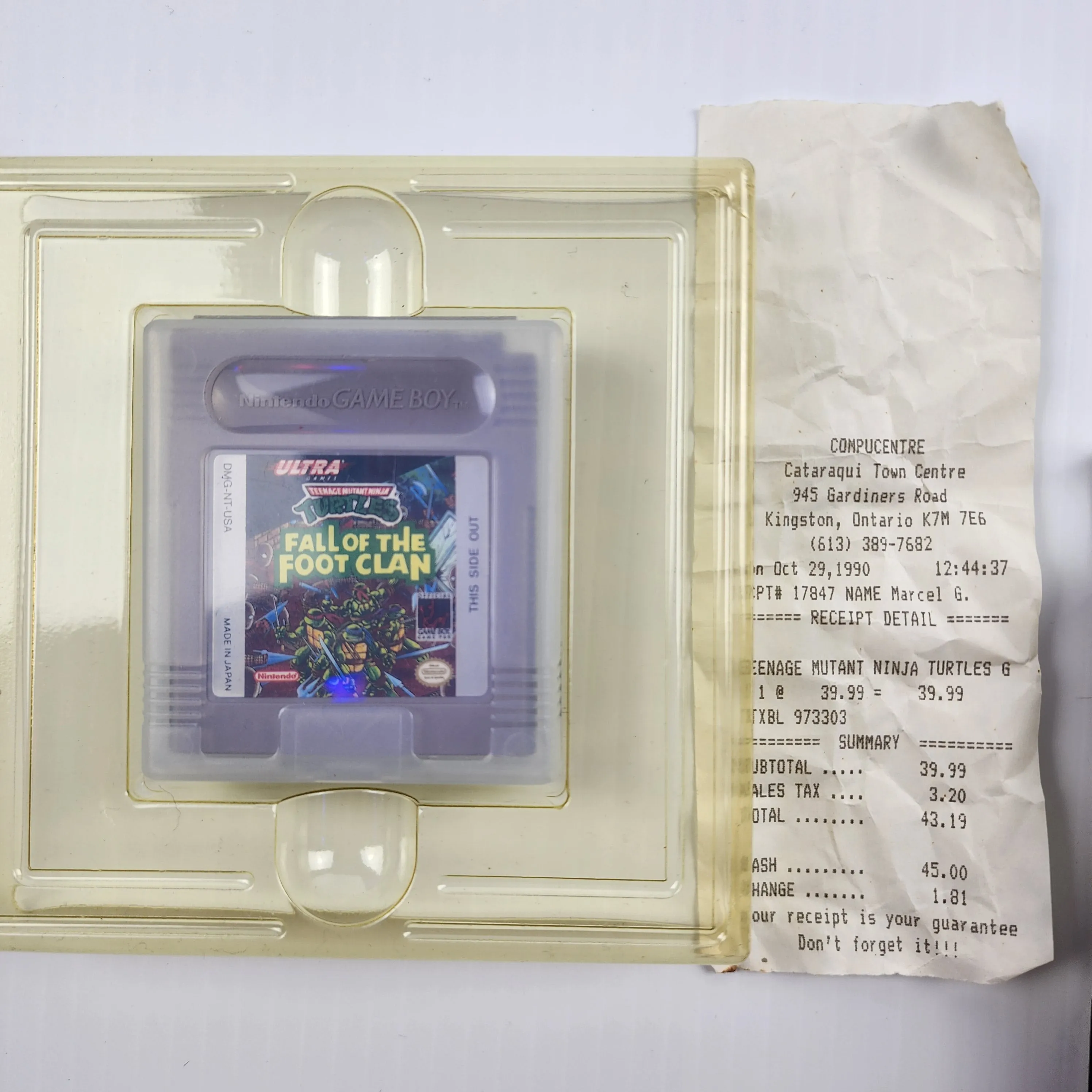 Teenage Mutant Ninja Turtles - Fall of the Foot Clan - Gameboy Game - CIB - Excellent Condition!