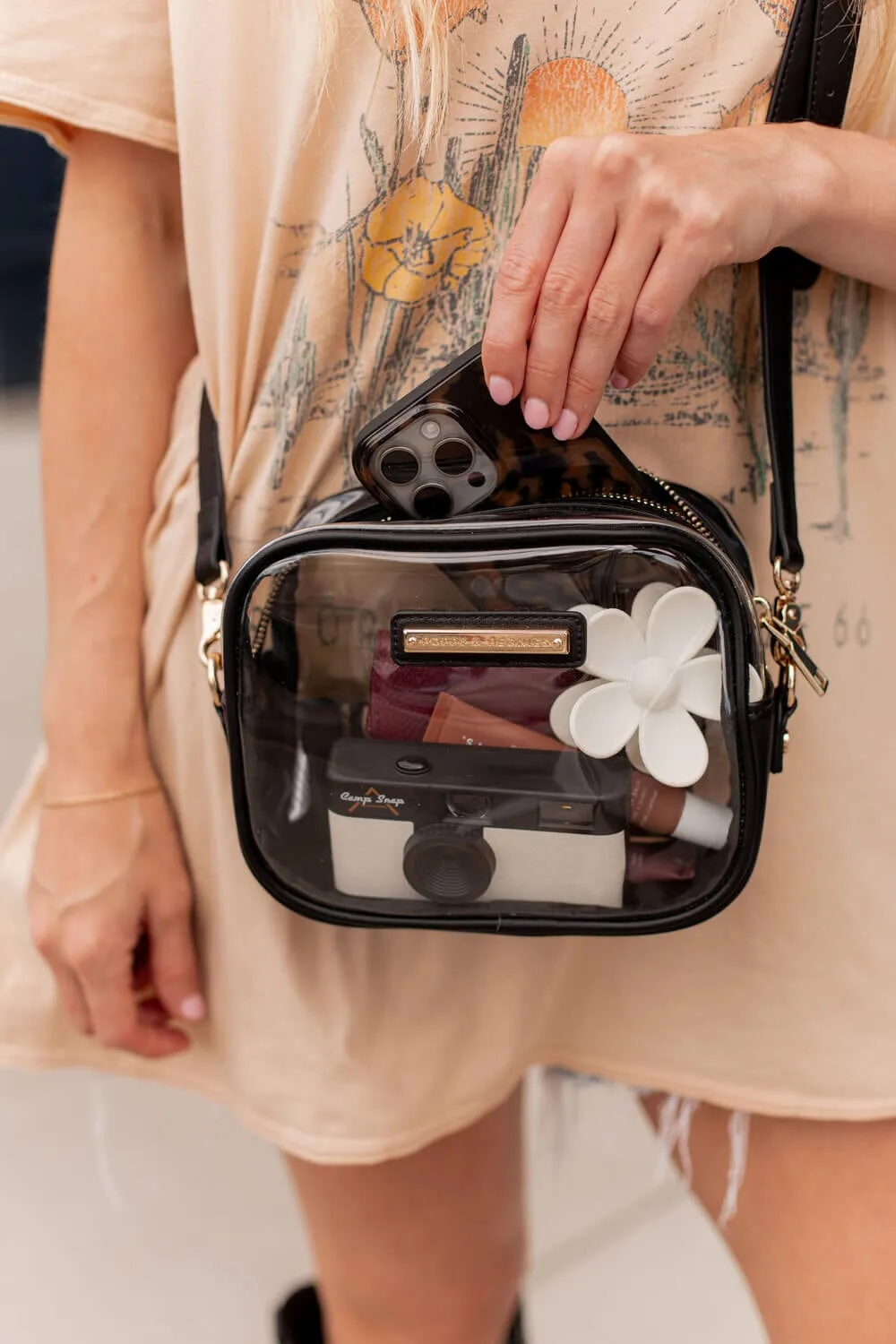 The Stadium Convertible Crossbody Black