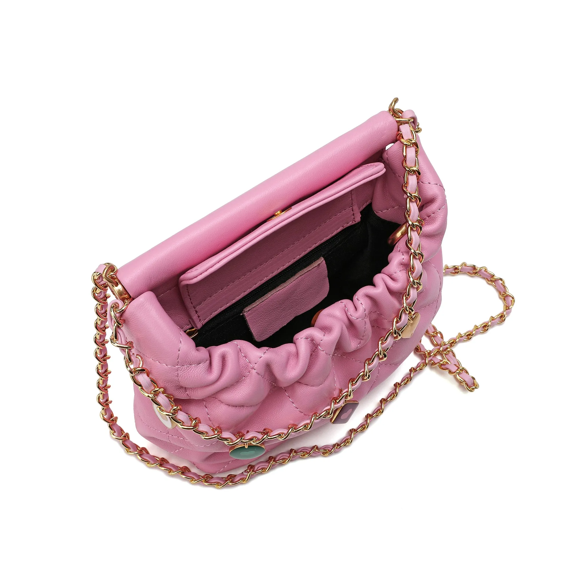 Tiffany & Fred Quilted Sheepskin Leather Crossbody
