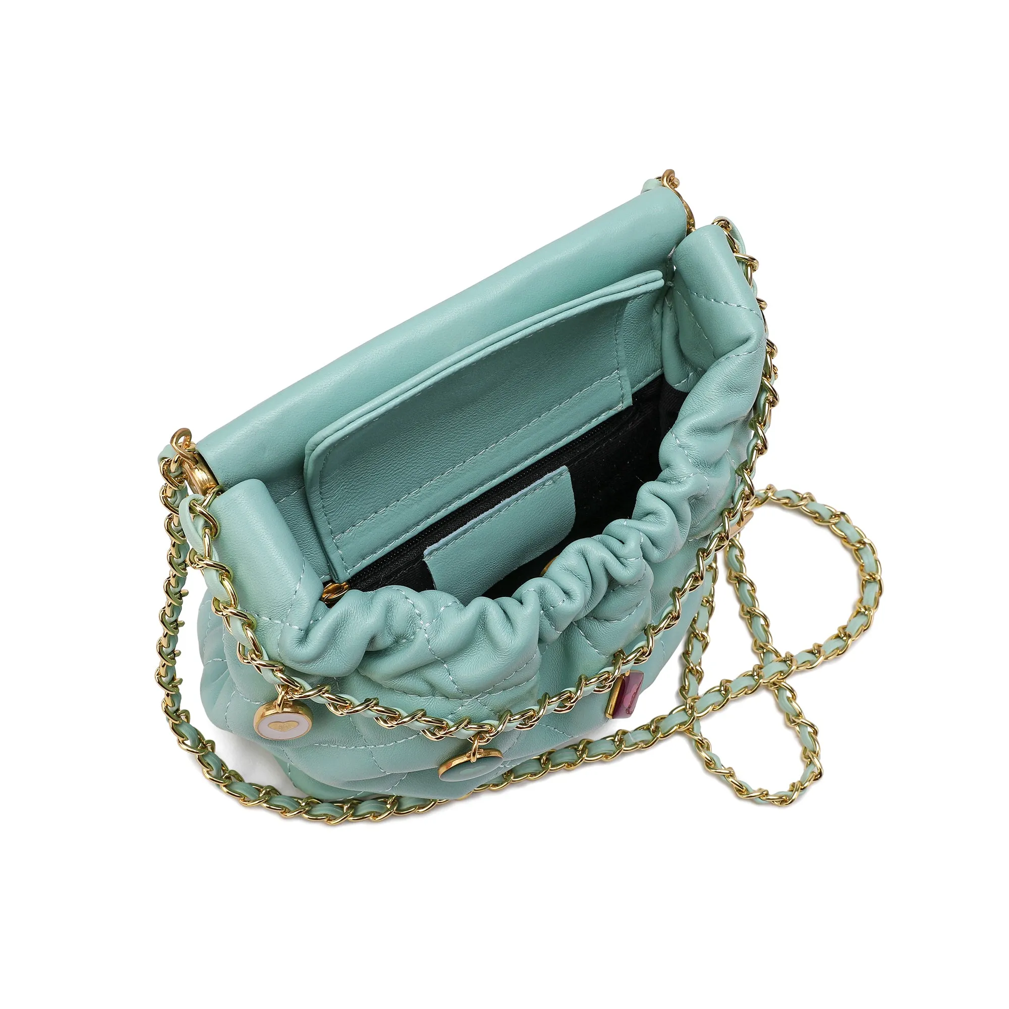 Tiffany & Fred Quilted Sheepskin Leather Crossbody