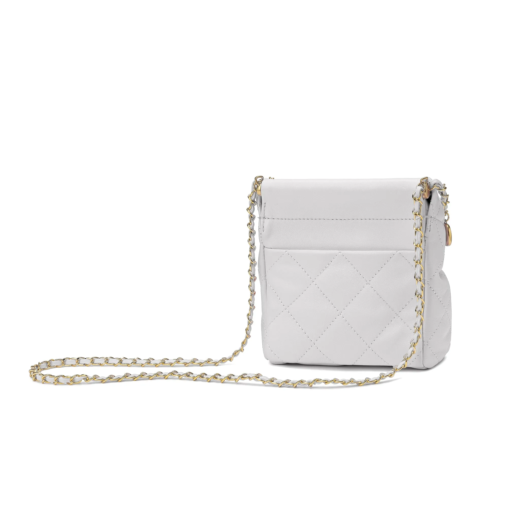 Tiffany & Fred Quilted Sheepskin Leather Crossbody