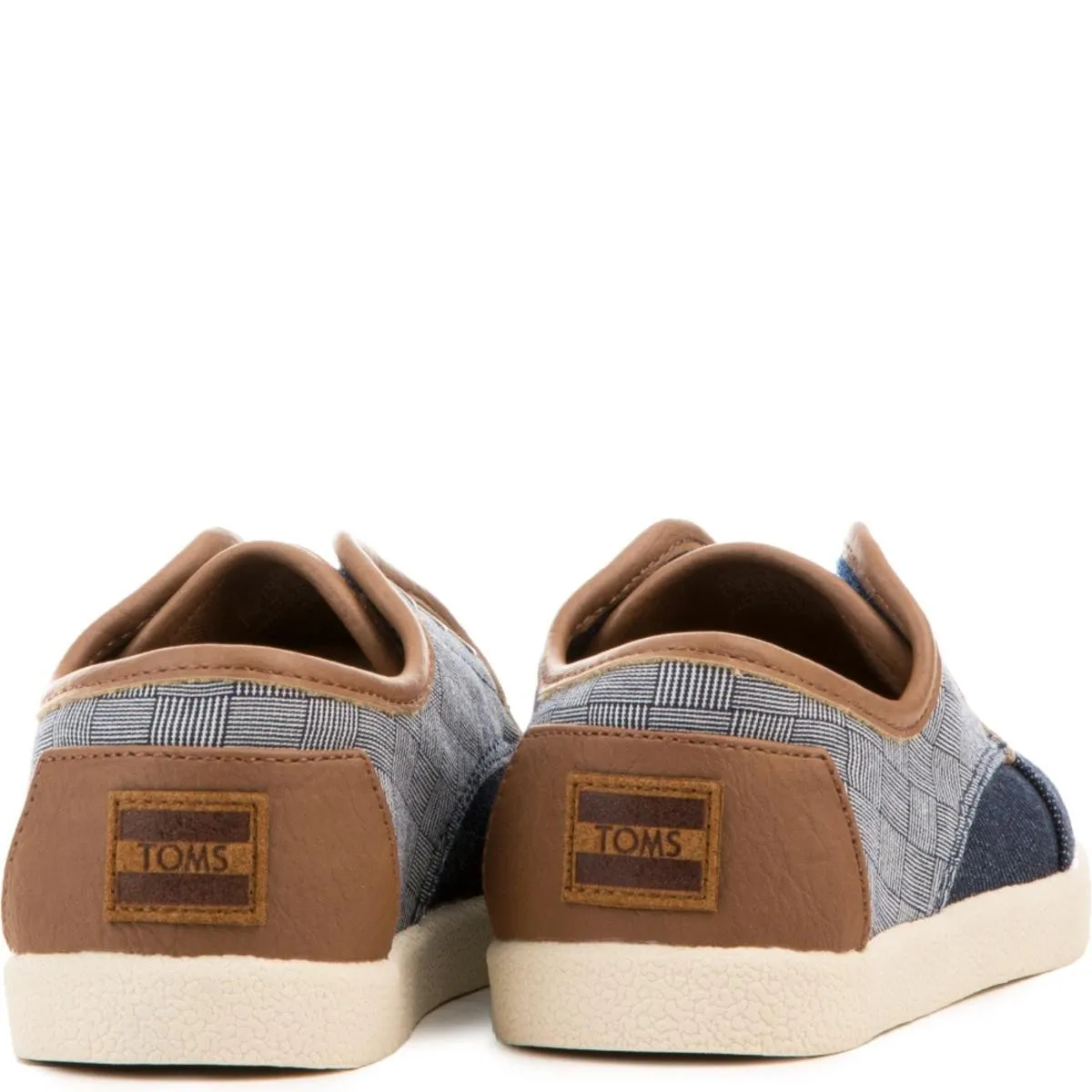 Tiny Toms: Paseos Blue Denim Textile Sneakers