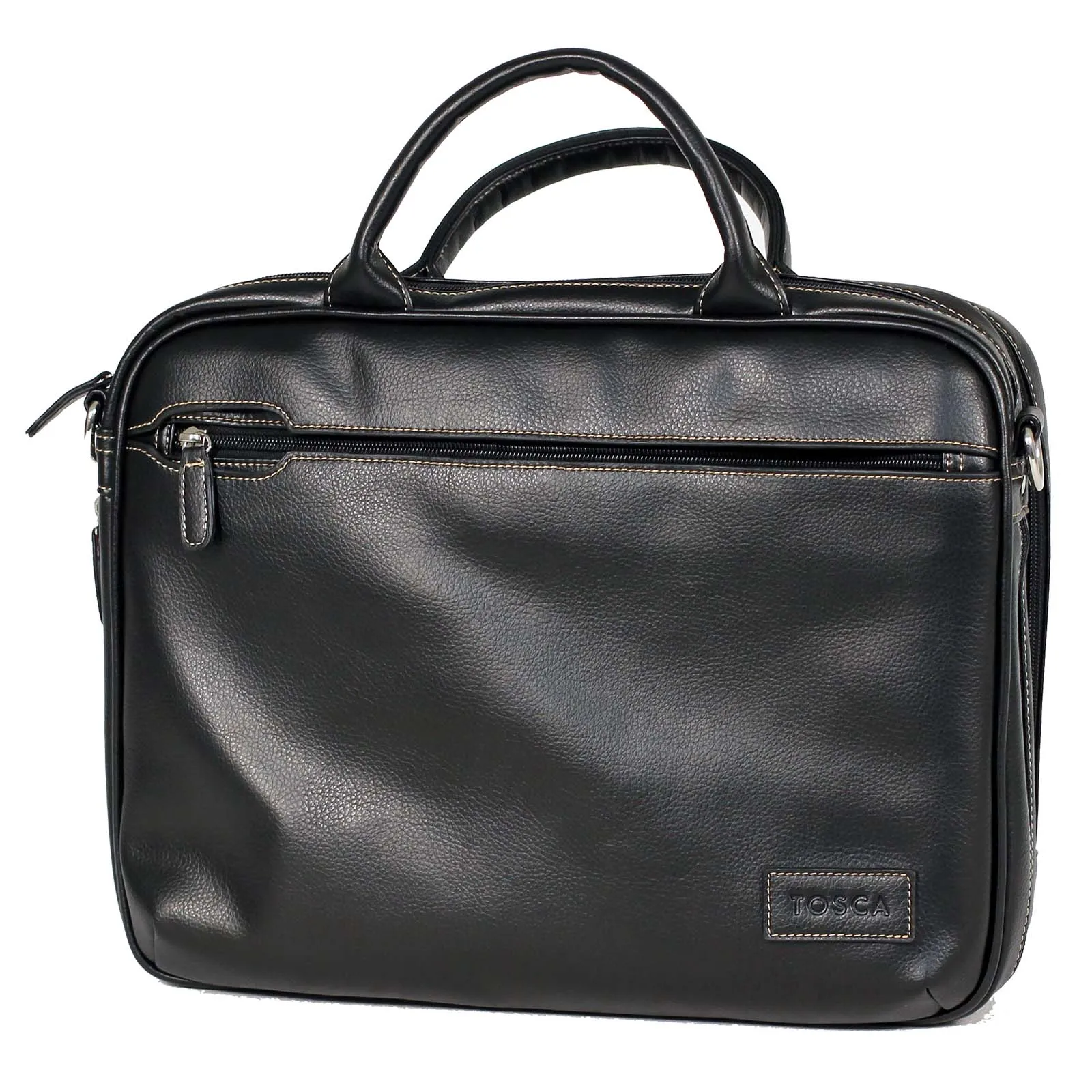 Tosca Business PVC 15 Inch Laptop Portfolio Black