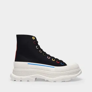 Tread Slick Sneakers in Black Canvas