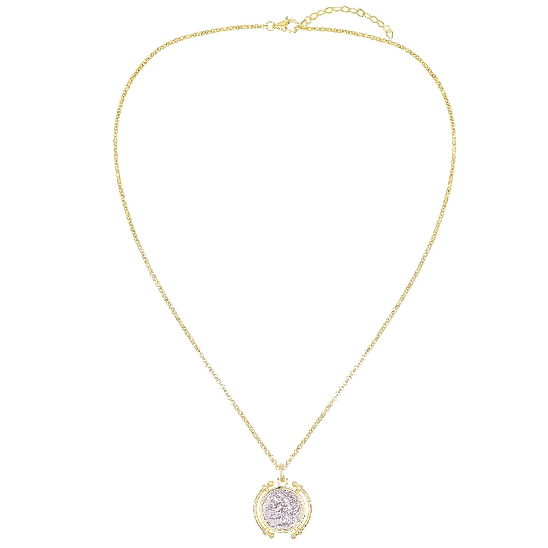 Two-Tone Vintage Coin Necklace