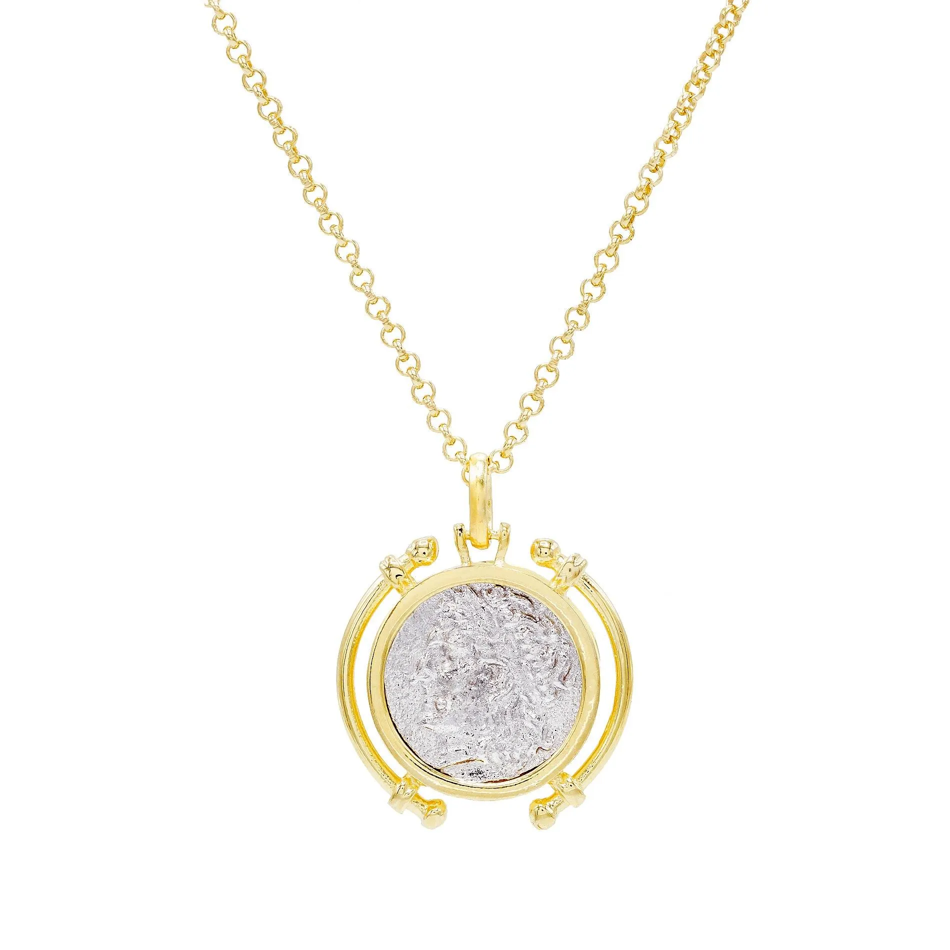 Two-Tone Vintage Coin Necklace
