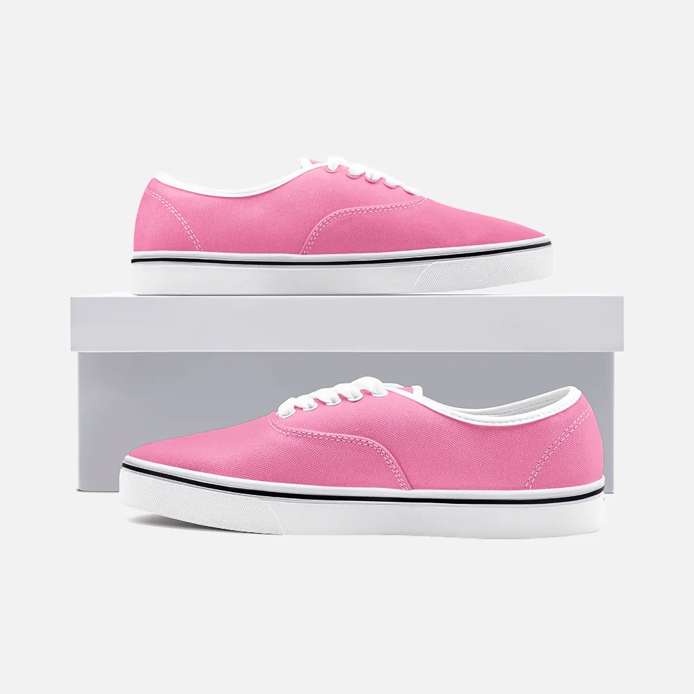 Unisex Canvas Low Cut Loafer Sneakers - Pink
