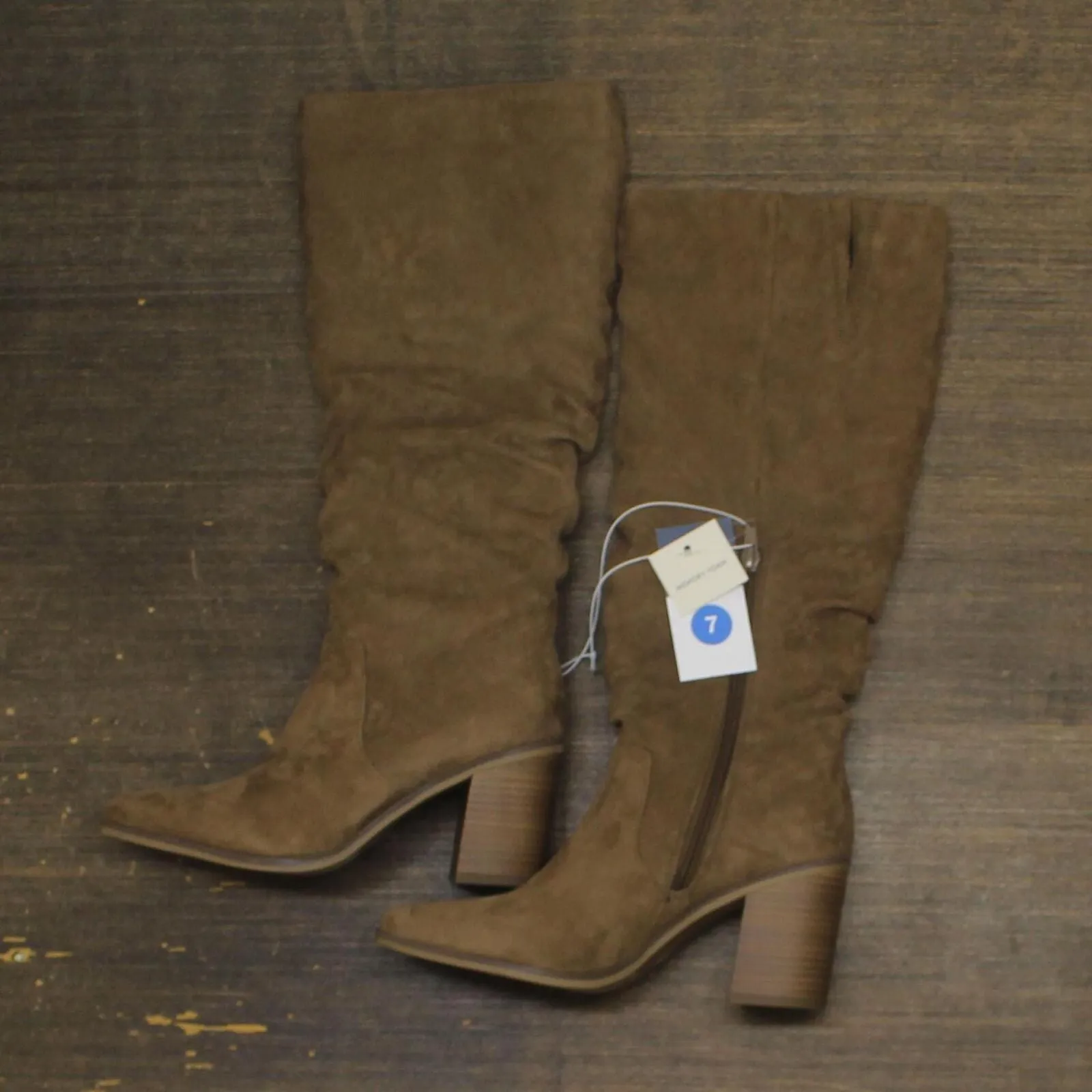 Universal Thread Womens Junie Tall Boots 90975015 Taupe Brown 7M