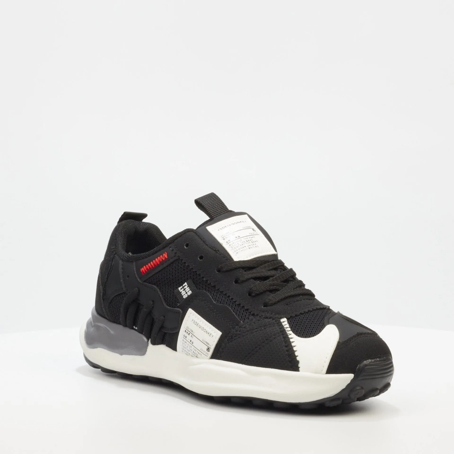 Urbanart Men's Retro 1 Faux Nubuck /Mesh Black