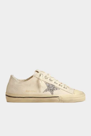 V-Star Beige Canvas Glitter Star Sneaker