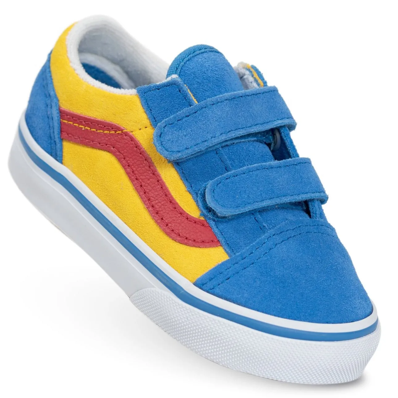 Vans Old Skool V - (Suede Color Block) Nebulas Blue/Lemon Chrome