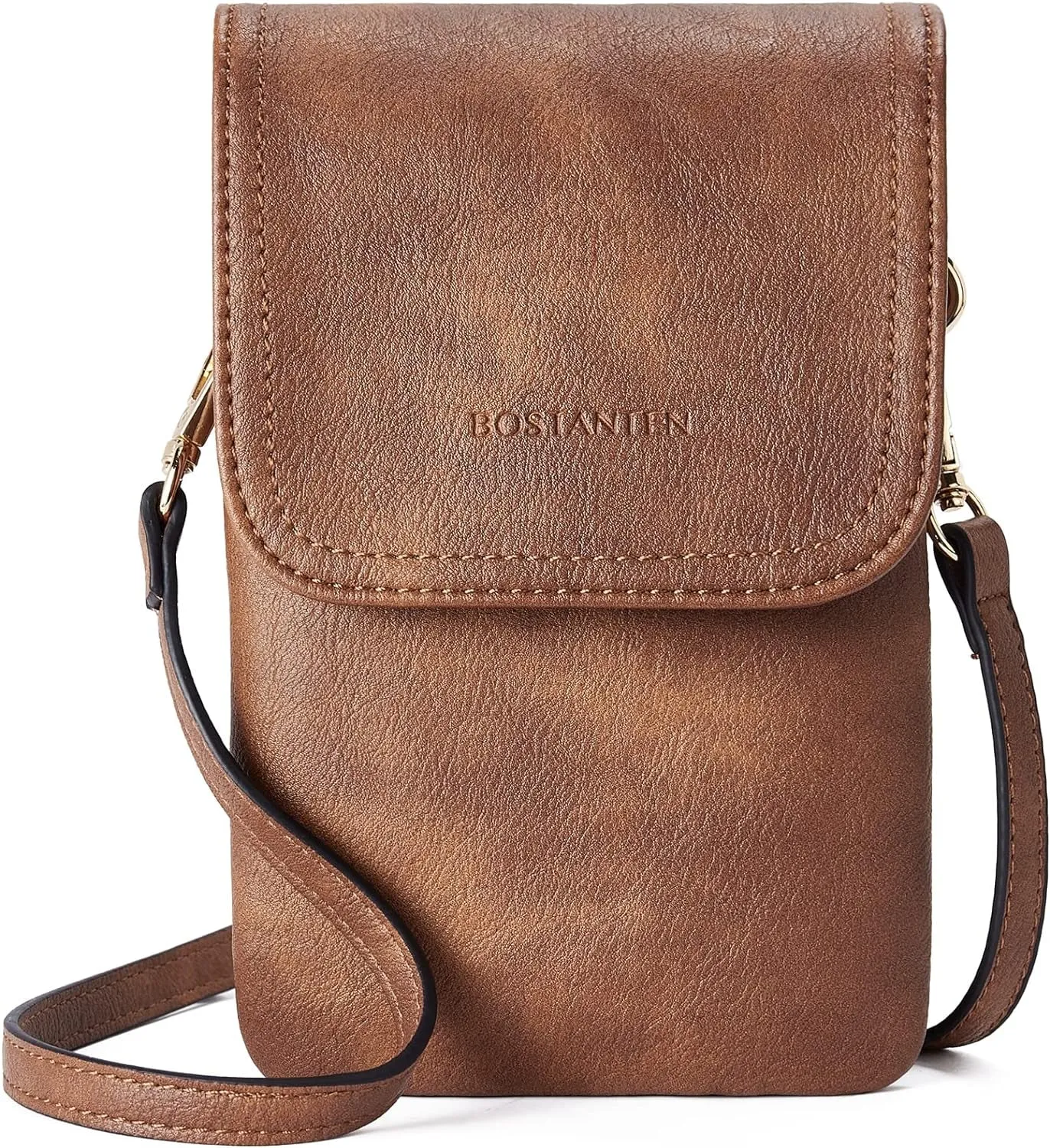 Vegan Leather Small Crossbody Bags for Women, Designer Phone Wallet with Adjustable Strap
