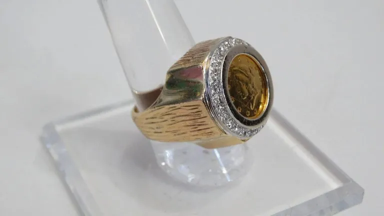 Vintage 22K Fine Gold 1852 Liberty Head Ring